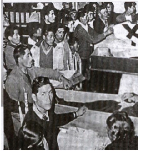 Masacre de San Juan 1967. Velorio en el club deportivo Racing de Siglo XX